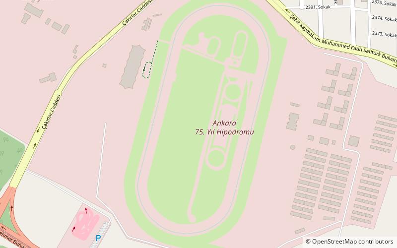 ankara 75th anniversary race course location map