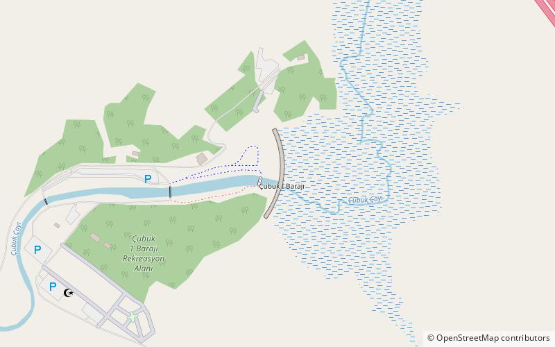 Çubuk-1 Dam location map