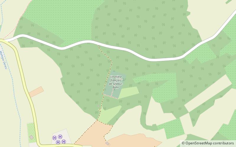 fransiz mezarligi gallipoli location map