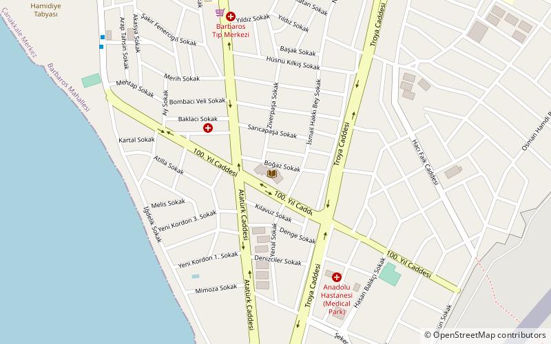 Çanakkale Archaeological Museum location map