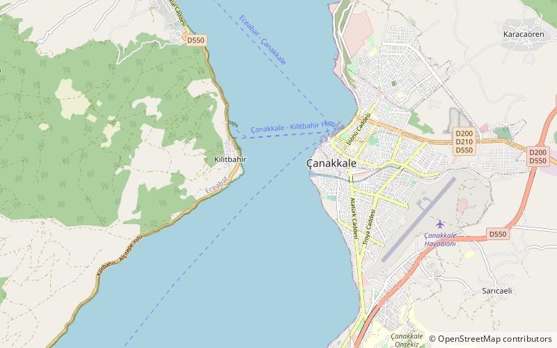 schiffbrucken uber den hellespont canakkale location map