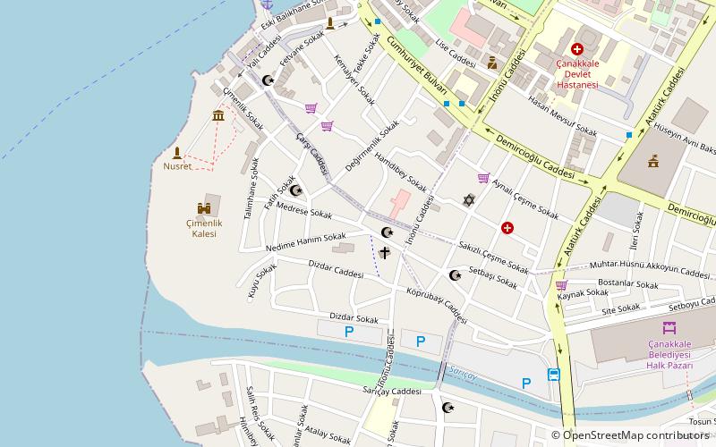 ÇOMÜ Library location map