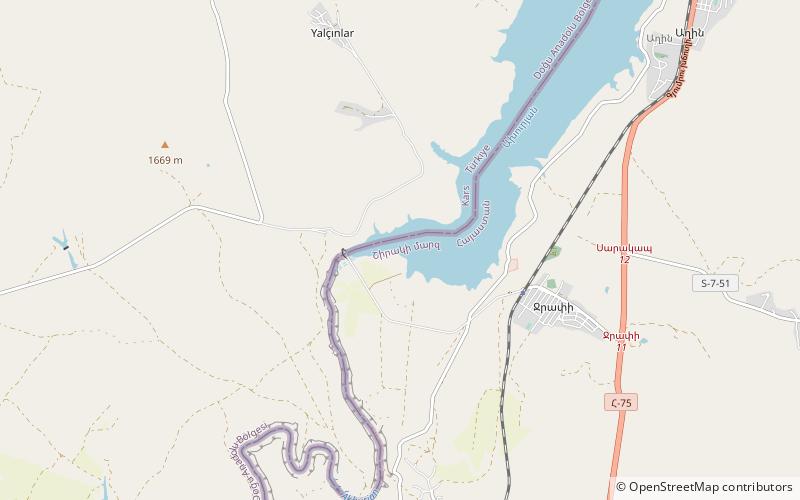 Akhurian Reservoir location map
