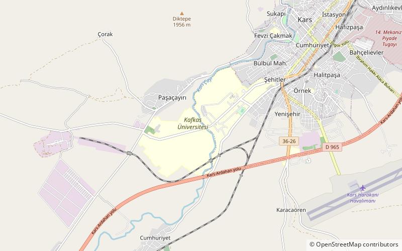 Kafkas University location map