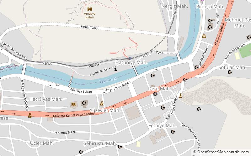 amasya merkez sehzadeler gezi yolu location map