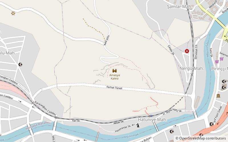Amasya Castle location map