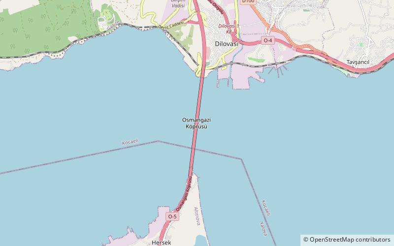 Osman Gazi Bridge location map