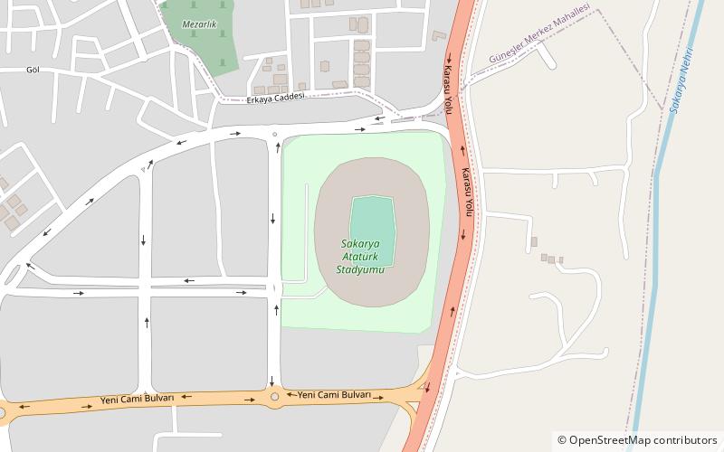 New Sakarya Stadium location map