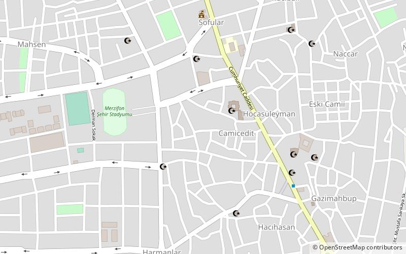 Merzifon location map