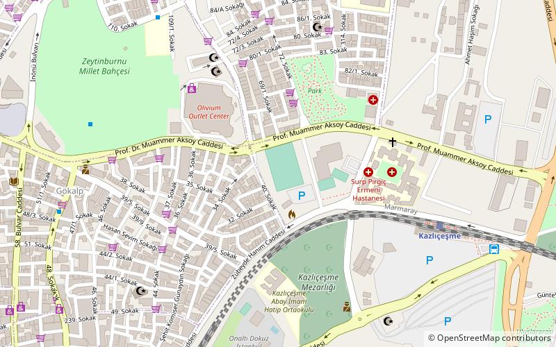 zeytinburnu stadium stambul location map