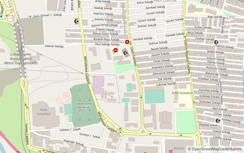 bahcelievler stadium istanbul location map