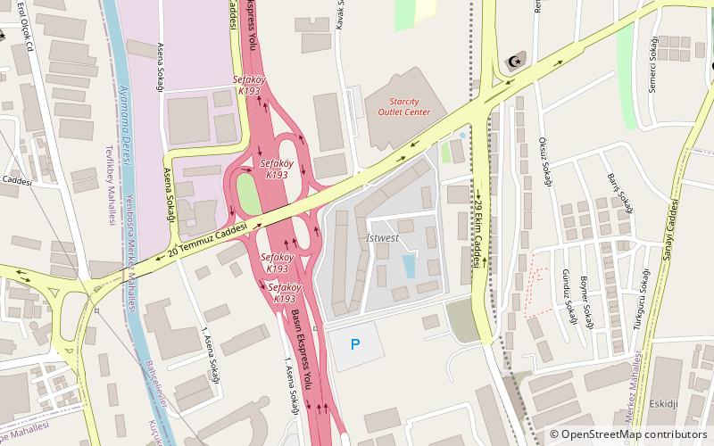yenibosna estambul location map