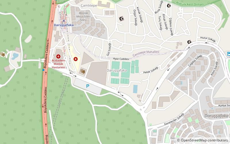 darussafaka ayhan sahenk sports hall estambul location map