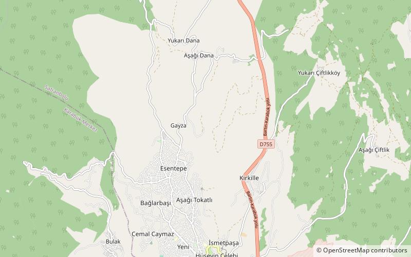 İncekaya Aqueduct location map