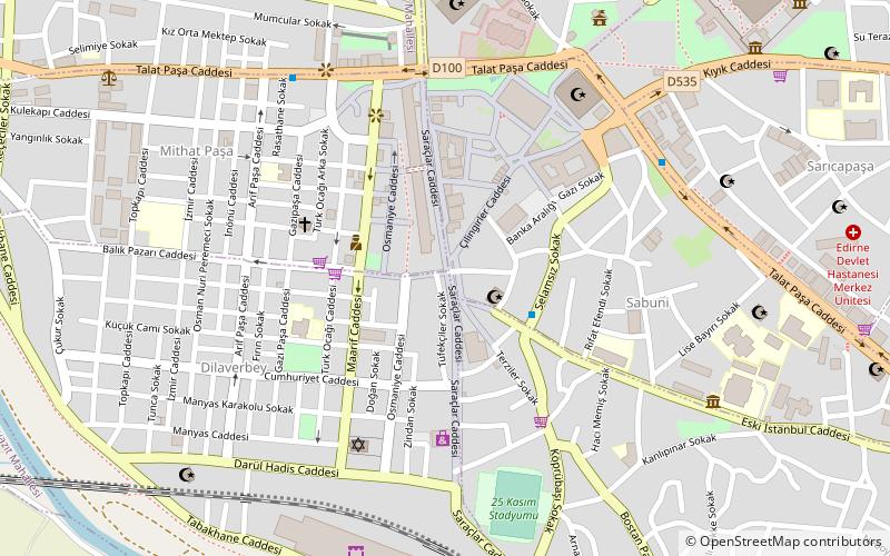 saraclar caddesi edirne location map