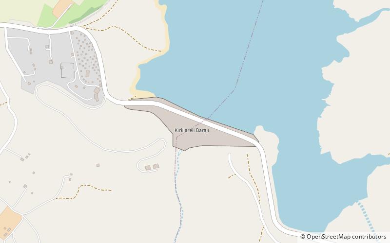 kirklareli dam location map
