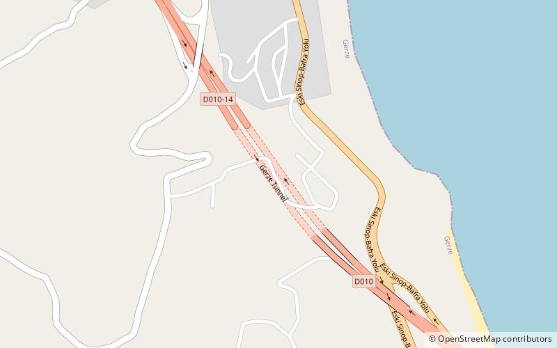 Gerze Tunnel location map