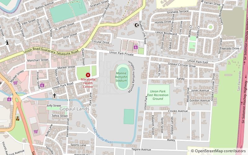 Stade Manny-Ramjohn location map