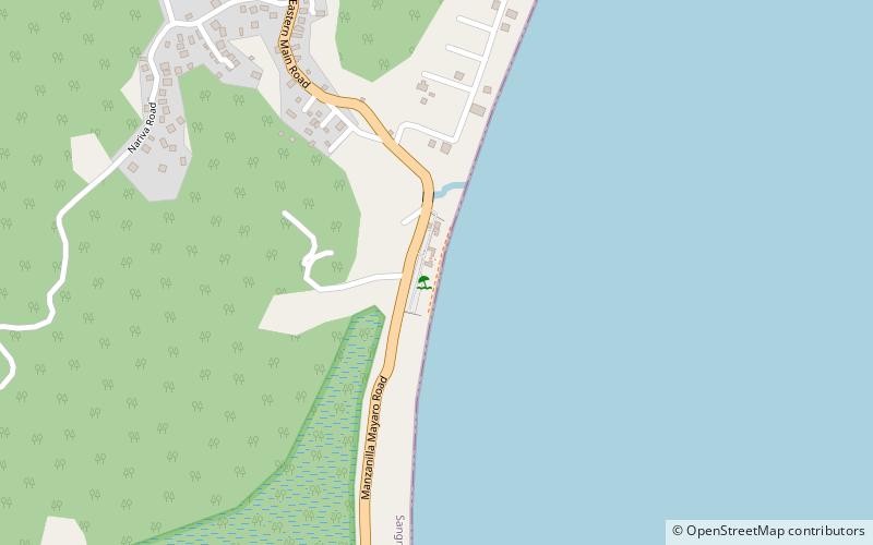 manzanilla beach trinite location map