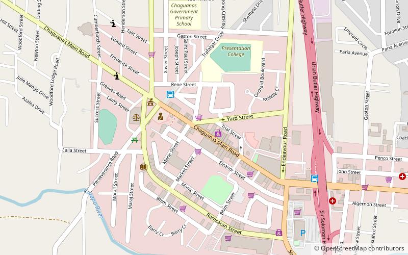 corner mall chaguanas location map