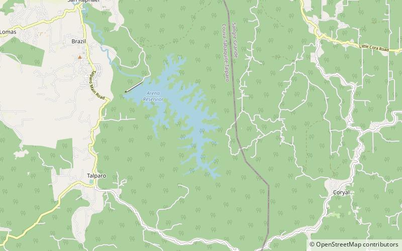 Caroni-Arena Dam location map