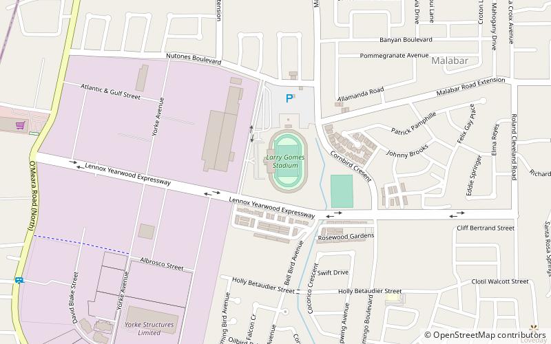 larry gomes stadium arima location map