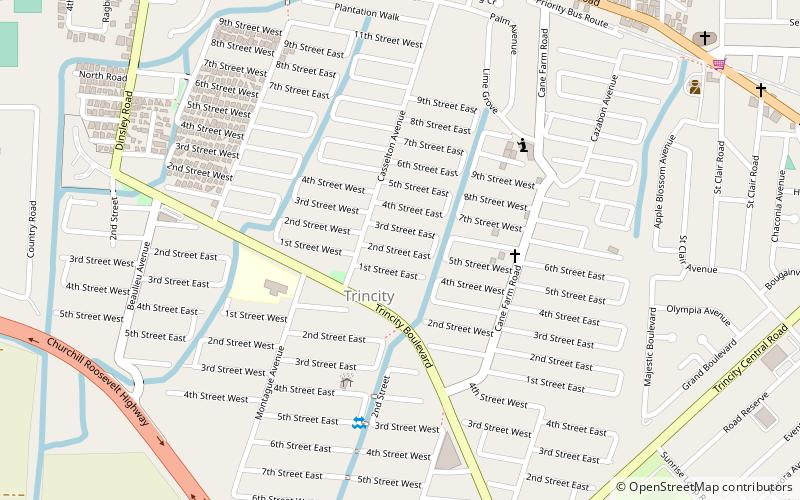 Trincity location map