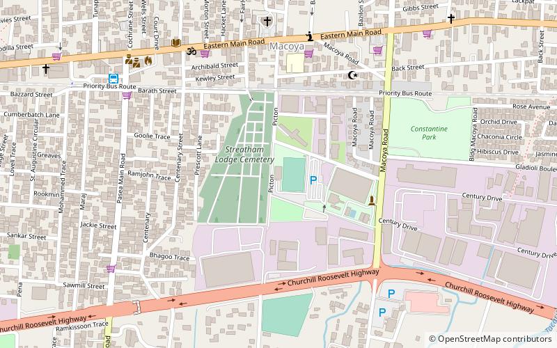 Stade Marvin-Lee location map