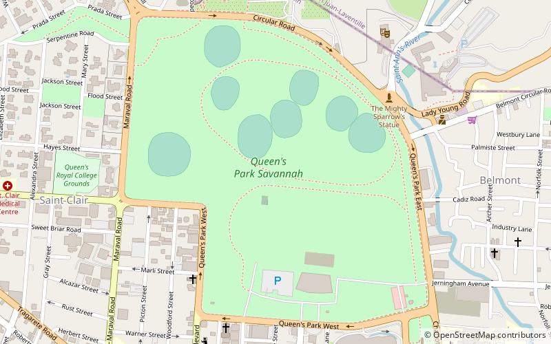 Queen's Park Savannah location map