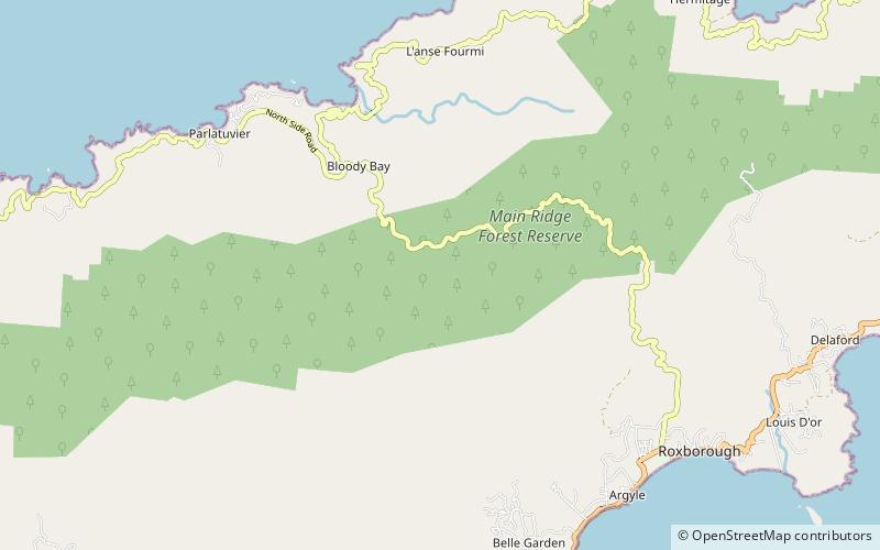 main ridge tobago location map