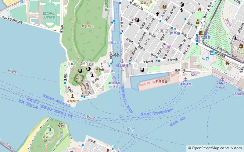 Cijin–Gushan ferry location map