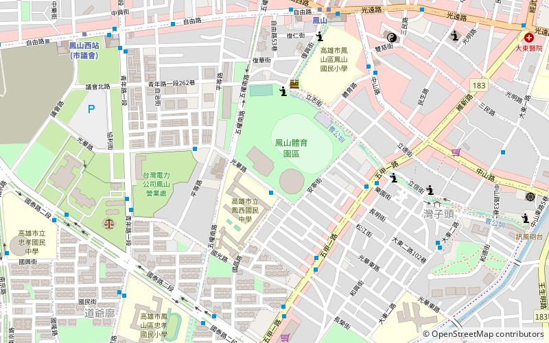 Fongshan Stadium location map