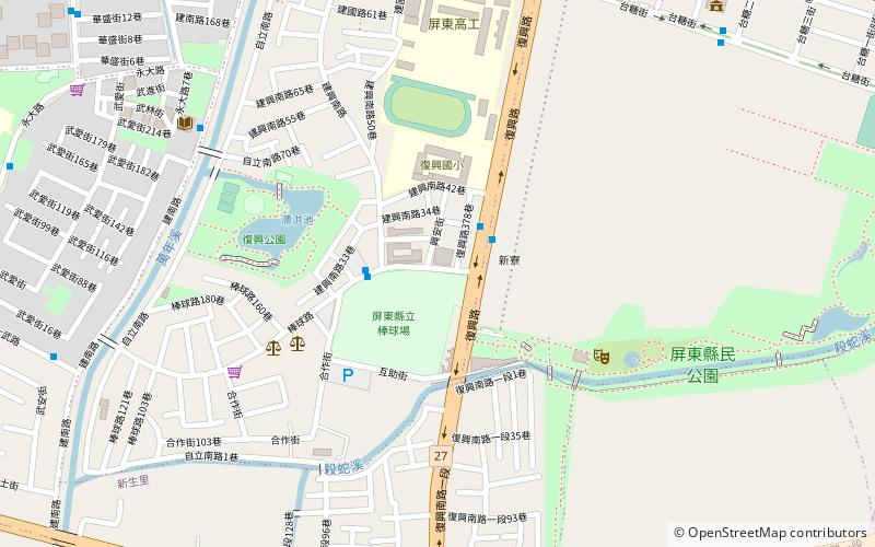 Pingtung Baseball Field location map