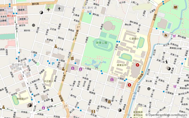 ping dong gong yuan pingtung location map