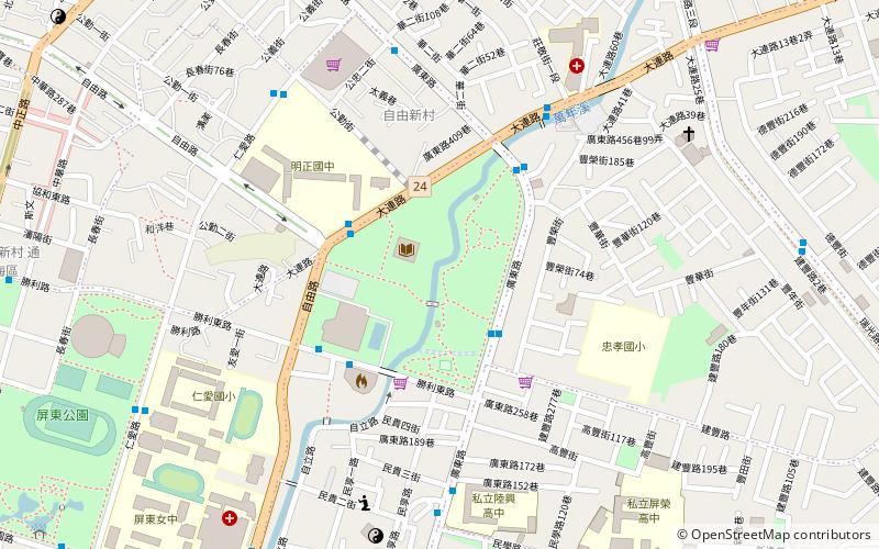 qian xi gong yuan pingtung location map