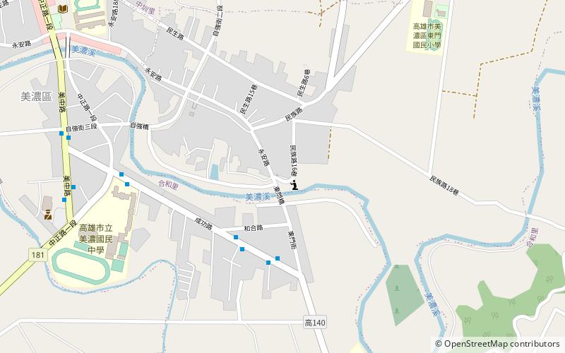Meinong East Gate Tower location map