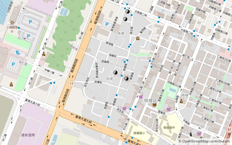 Zhenwu Temple location map