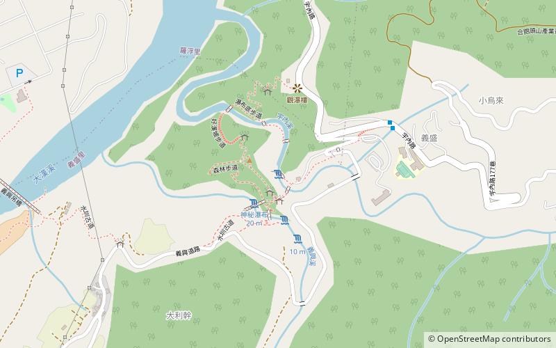 Xiao Wulai Waterfall location map