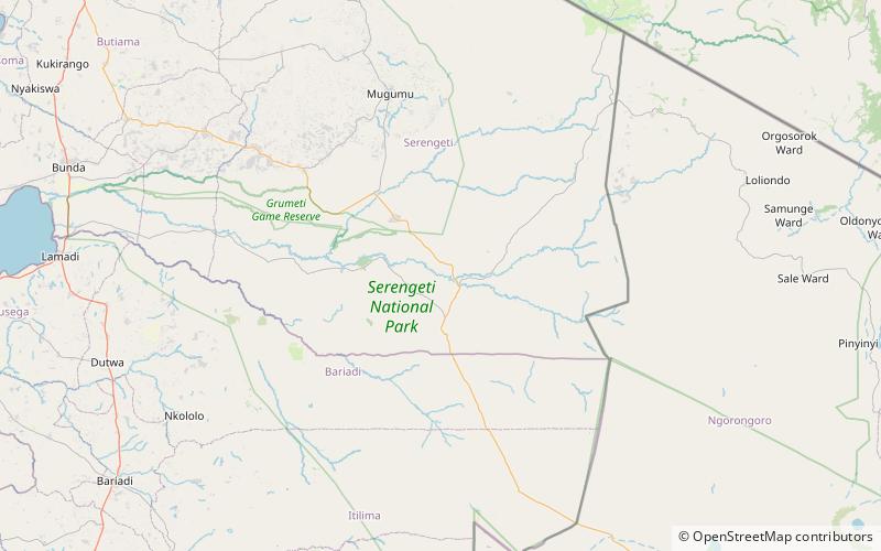 hippo pool park narodowy serengeti location map