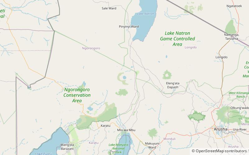 empakaai crater ngorongoro conservation area location map