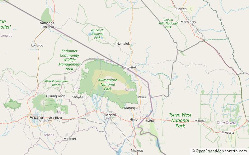 rombo district parque nacional del kilimanjaro location map