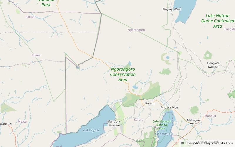 ngorongoro conservation area location map