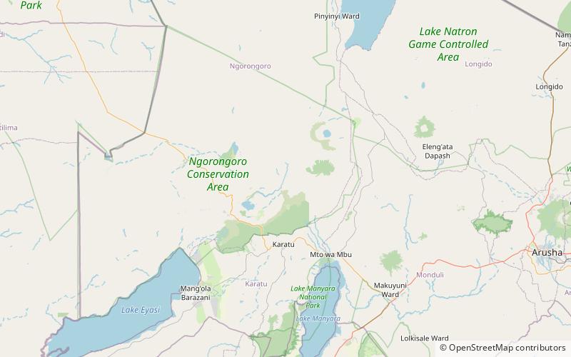 Massif du Ngorongoro location map