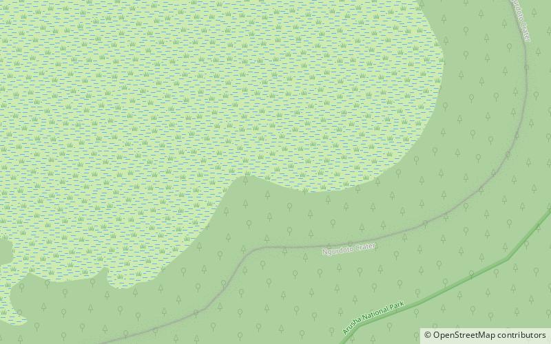 ngurdoto crater parque nacional arusha location map