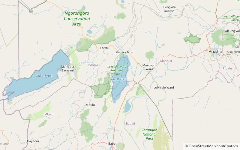 Lac Manyara location map