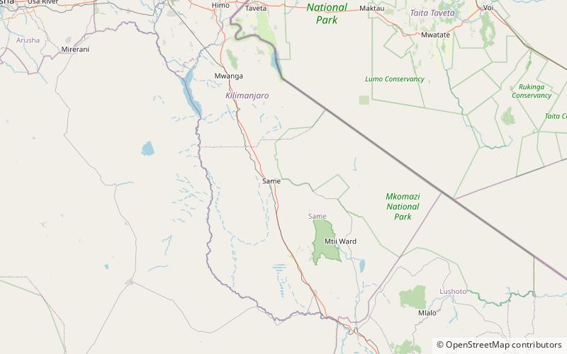 same airstrip parque nacional de mkomazi location map