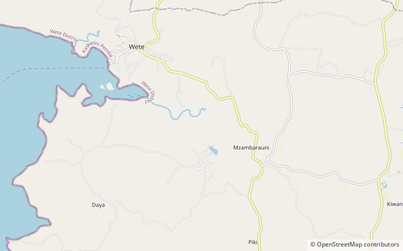 wete district wyspa pemba location map
