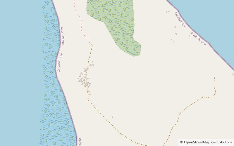ras mkumbuu ruins pemba island location map
