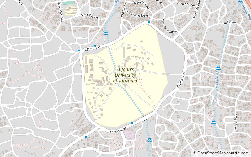St. John’s University of Tanzania location map