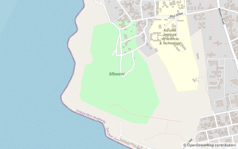 mbweni unguja location map